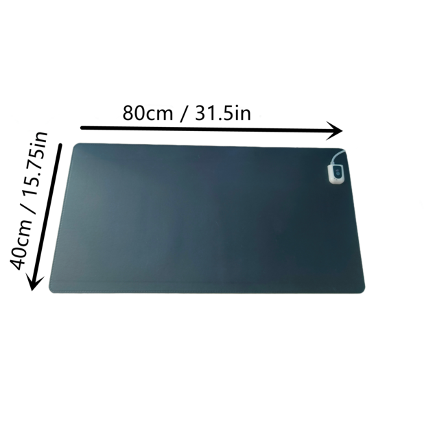 QH-BV Serie infrarood bureau-onderlegger zwart 40 x 80 cm vermogen instelbaar