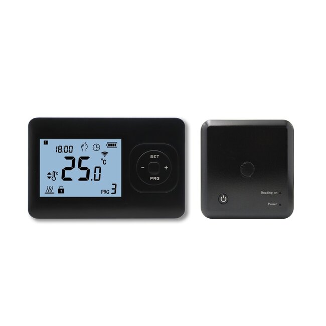 QH Basic programmeerbare thermostaat met opbouw ontvanger zwart