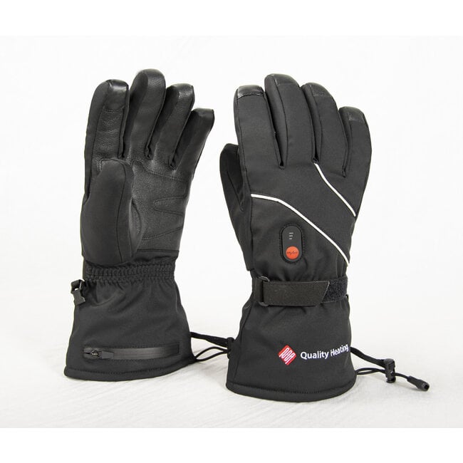 Verwarmde leren handschoenen 3 warmtestanden