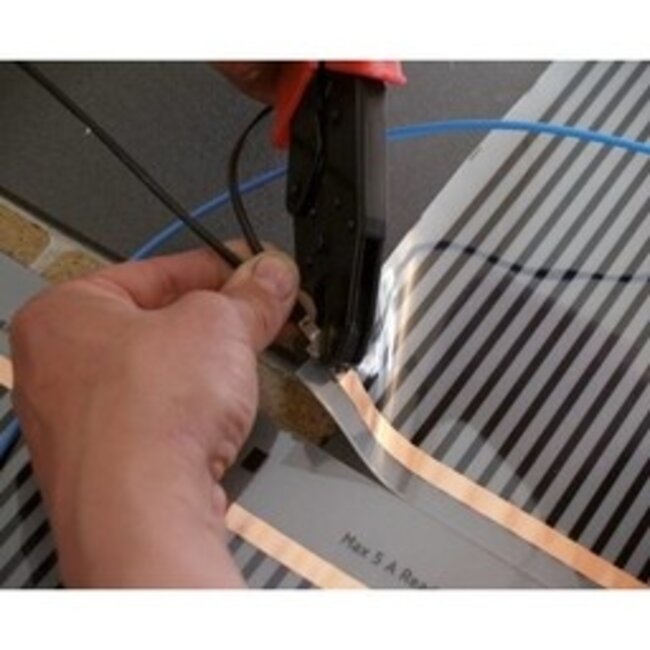 100 cm - 140Watt m² infrarood vloerverwarming set draadloze V3 thermostaat