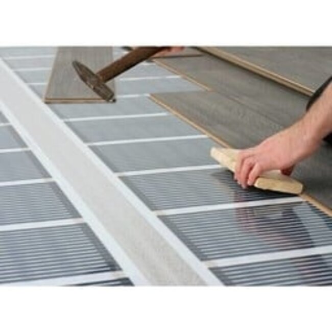 100 cm - 120Watt m² infrarood vloerverwarming set draadloze V3 thermostaat