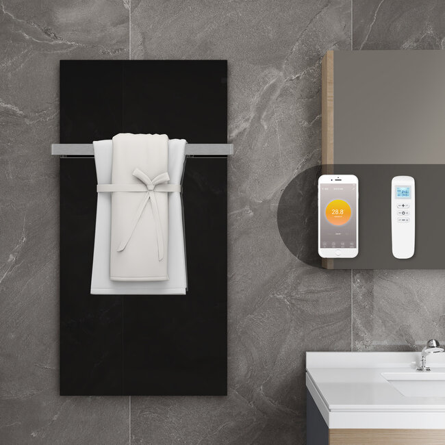 QH-GD Black Serie glazen infraroodpaneel 60 x 120 cm - 700Watt