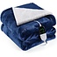 Quality Heating Elektrische omslagdeken - Warmtedeken - 1 persoons - 180x150 cm - Fleece - blauw