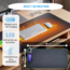 Verwarmde bureau onderlegger met draadloos oplaad functie en led 80 x 40