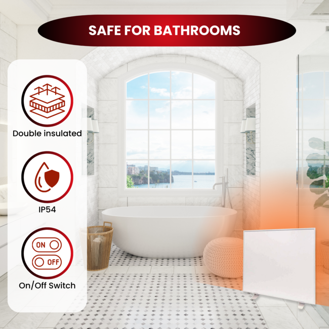 QH-AK Serie Verplaatsbaar infraroodpaneel 350, 450, 580 of 700Watt inclusief wielen