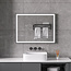 Spiegel met zwart frame, led, anticondens 60 x 60 cm