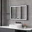 Spiegel met zwart frame, led, anticondens 60 x 60 cm