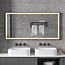 Spiegel met zwart frame, led, anticondens 75 x 125cm