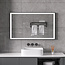 Spiegel met zwart frame, led, anticondens 60 x 100 cm