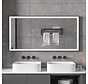 Spiegel met zwart frame, led, anticondens 60 x 120 cm