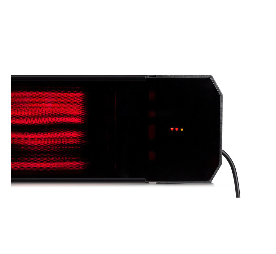 Infrarood terrasverwarmer Calore black heater instelbaar met 1600 - 3200Watt