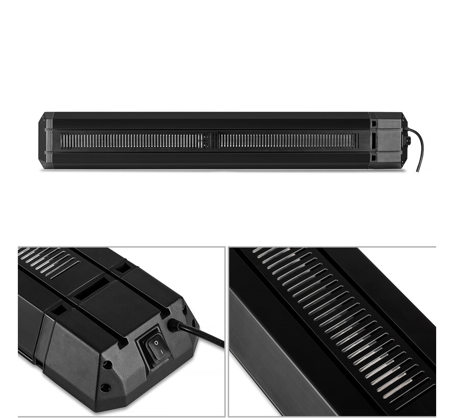 Infrarood terrasverwarmer Calore black heater instelbaar met 1600 - 3200Watt
