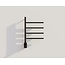 Elektrische handdoek radiator black met thermostaat
