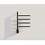 Quality Heating Elektrische handdoek radiator black met thermostaat