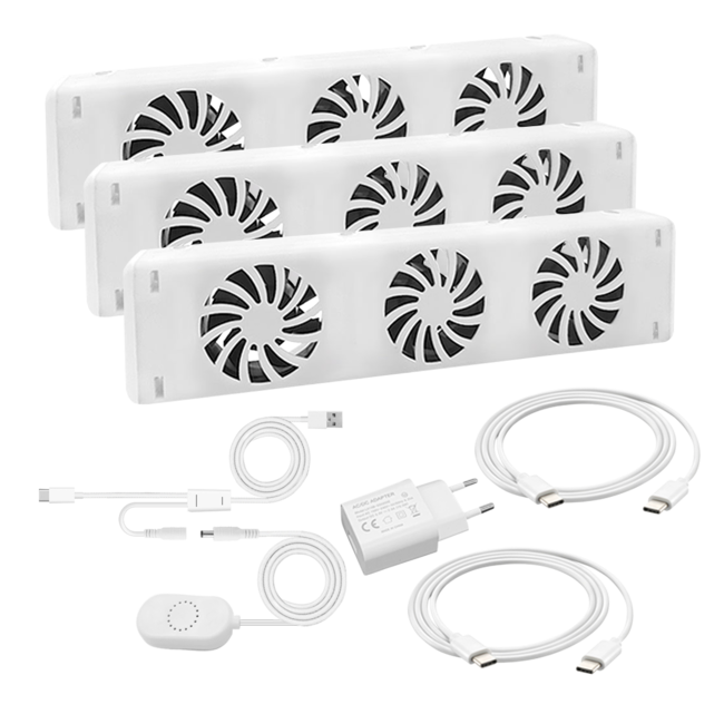 QH Booster radiator ventilator triple set