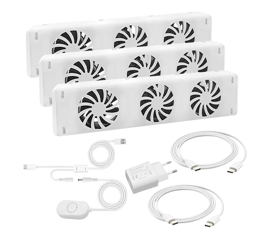 QH Booster radiator ventilator triple set