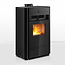 Quality Heating Pelletkachel - 9 kW - voor 60-80 m2 - 5 niveaus - timer - CR8 - dubbele deur