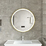 Smart spiegel rond 80cm gouden frame met led verlichting, anti-condens en wifi