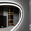 Spiegel asymmetrisch inbouw led verlichting en anti-condens 120cm breed en 75cm hoog