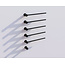 Elektrische handdoek radiator zwart met thermostaat L-SR0005-B