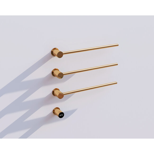 Elektrische handdoek radiator gold met thermostaat L-SR0003-T
