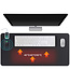Verwarmde bureau onderlegger met draadloos oplaad functie en led 80 x 40