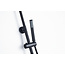 Opbouw regendouche 20 cm hoofddouche thermostatisch mat zwart
