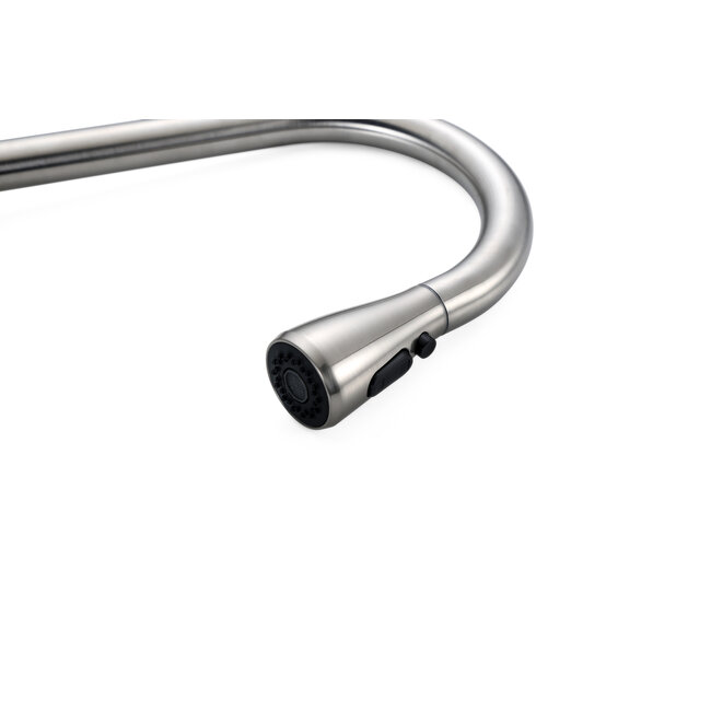 Nurion keukenkraan Silver met uitloop