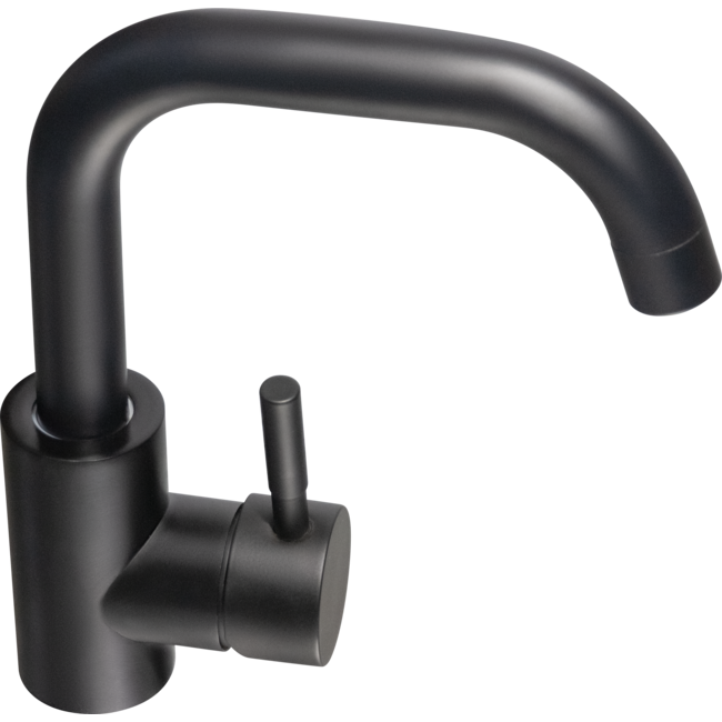 Wastafelkraan met 180 graden draaibare uitloop -  mat zwart