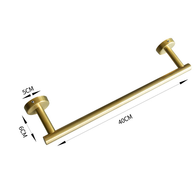 Handdoekbeugel goud rond 40 cm