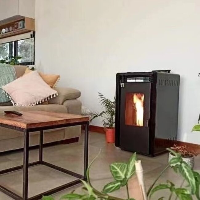 Pelletkachel - 13.1kW - voor 80-100 m2 - 5 niveaus - timer - CR04 Black