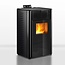 Quality Heating Pelletkachel - 13.1kW - voor 80-100 m2 - 5 niveaus - timer - CR04 Black