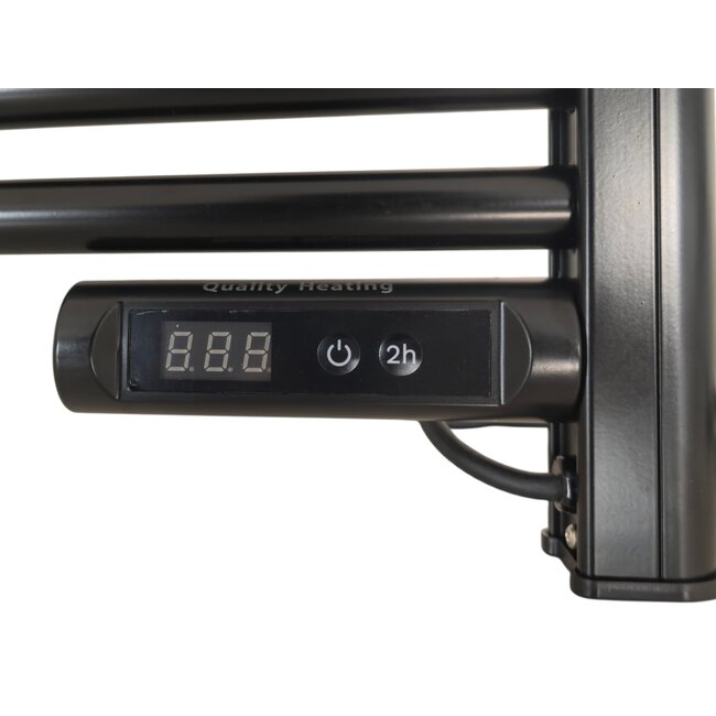 Slimme elektrische handdoekradiator met digitale bediening black  425Watt