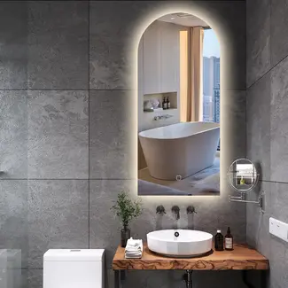 Bella Mirror Spiegel met led half ovaal 50 x 100 cm