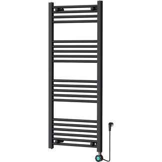 Quality Heating Handdoekradiator Elektrisch met Digitale Thermostaat - Radiator Badkamer - 1200 × 500 mm - Mat zwart - 500 Watt