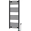 Handdoekradiator Elektrisch met Digitale Thermostaat - Radiator Badkamer - 1200 × 500 mm - Mat zwart - 500 Watt