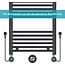 Handdoekradiator Elektrisch met Digitale Thermostaat - Radiator Badkamer - 1200 × 500 mm - Mat zwart - 500 Watt