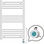 Handdoekradiator Elektrisch met Digitale Thermostaat - Radiator Badkamer - 800 × 500 mm - Mat wit - 300 Watt