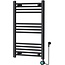 Quality Heating Handdoekradiator Elektrisch met Digitale Thermostaat - Radiator Badkamer - 800 √ó 500 mm - Mat zwart - 300 Watt