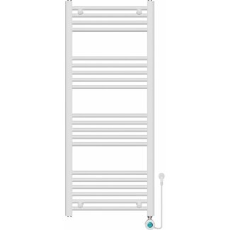 Quality Heating Handdoekradiator Elektrisch met Digitale Thermostaat - Radiator Badkamer - 1200 × 500 mm - Wit - 500 Watt
