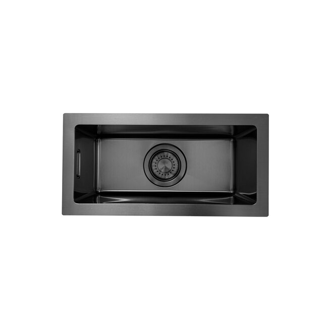Nurion Spoelbak Black Metal 16,5 x 38,5 – Spoelbak Keuken - Spoelbakken Keuken – Wasbak Keuken - zonder Kraangat RVS