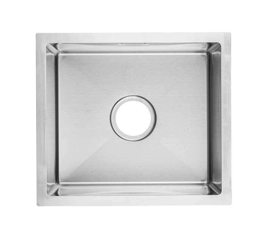 Nurion Spoelbak RVS 40 x 40 – Spoelbak Keuken - Spoelbakken Keuken – Wasbak Keuken - zonder Kraangat