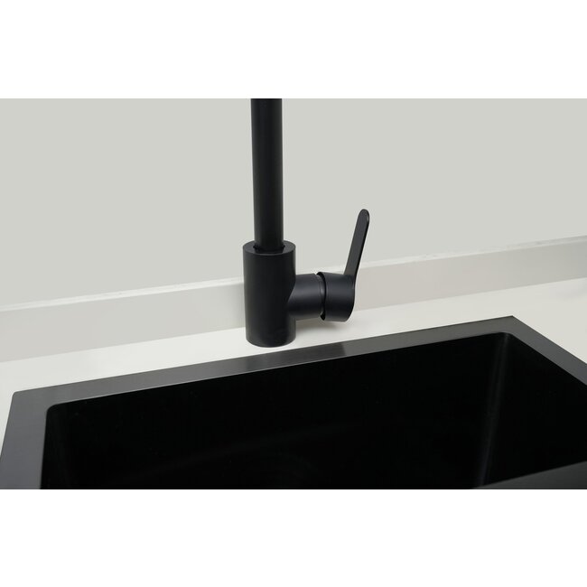 Nurion Spoelbak Black Metal 44,5 x 34,5 – Spoelbak Keuken - Spoelbakken Keuken – Wasbak Keuken - zonder Kraangat RVS