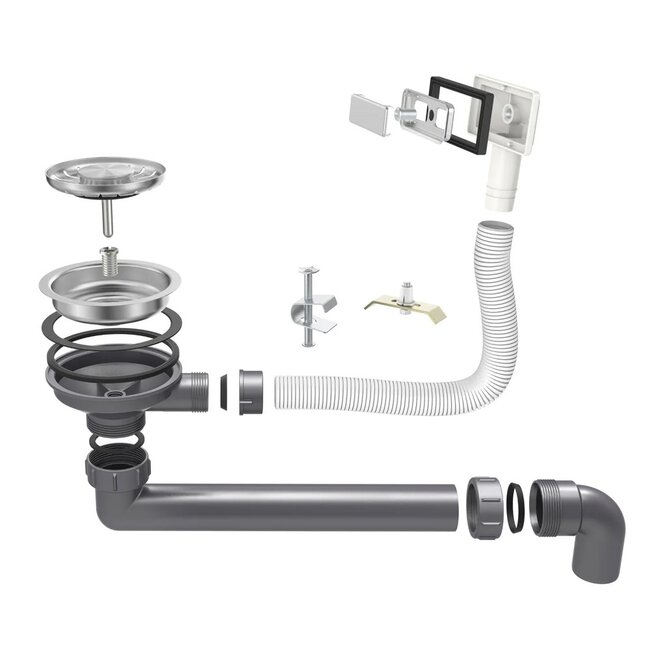 Nurion Spoelbak RVS 44,5 x 34,5 – Spoelbak Keuken - Spoelbakken Keuken – Wasbak Keuken - zonder Kraangat