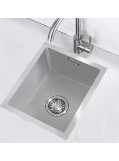 Nurion Nurion Spoelbak RVS 34 x 40 – Spoelbak Keuken - Spoelbakken Keuken – Wasbak Keuken - zonder Kraangat