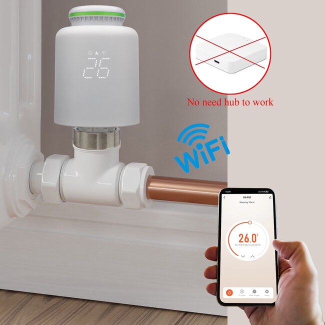 Wifi slimme radiatorknop thermostatische Radiatorkraan