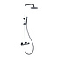 Nurion Opbouw regendouche 20 cm hoofddouche thermostatisch mat zwart