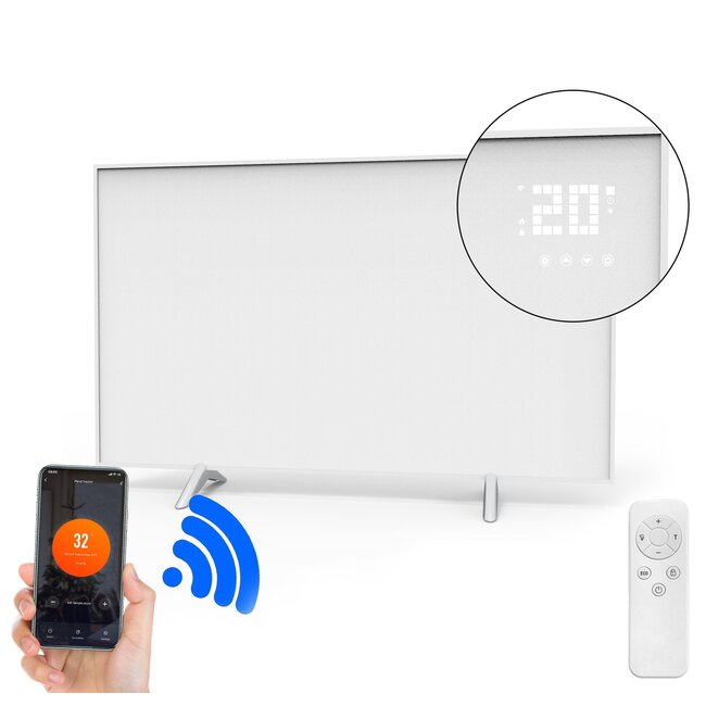 2ekans | QH-SP Wifi remote control verplaatsbaar infraroodpaneel 360, 450 en 720Watt - 720Watt 60 x 120 cm