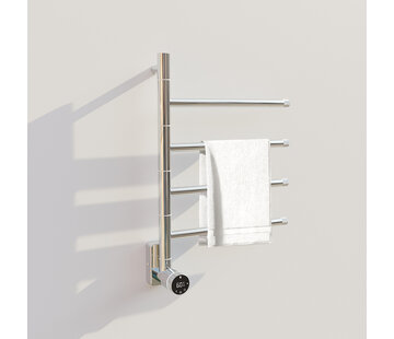 Quality Heating Elektrische handdoek radiator chrome met thermostaat