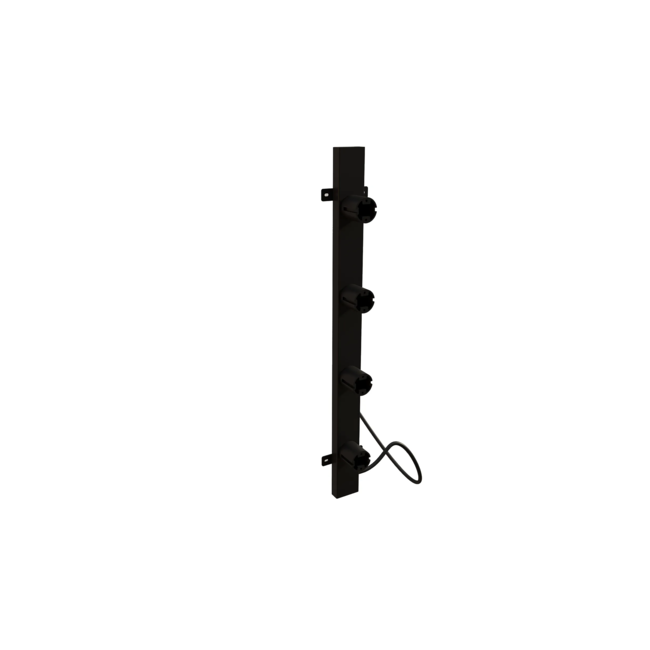 Elektrische handdoek radiator zwart met thermostaat L-SR0003-B